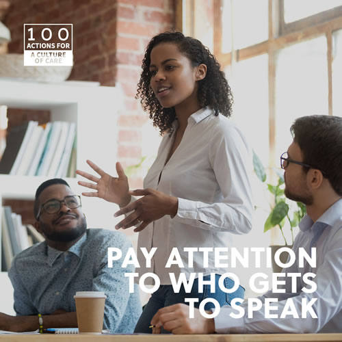 Pay attention to who gets to speak